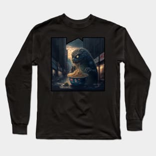 Kaiju eating ramen I Long Sleeve T-Shirt